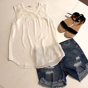 Cabi White Mesh Tank
